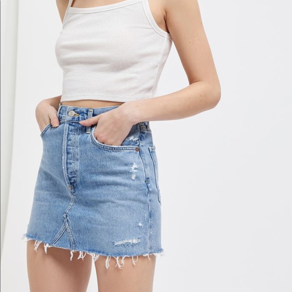 Agolde Ada Mini Denim Skirt